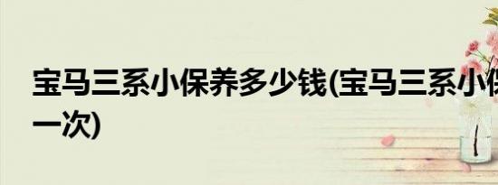 宝马三系小保养多少钱(宝马三系小保养多久一次)