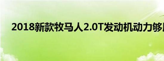 2018新款牧马人2.0T发动机动力够用吗 