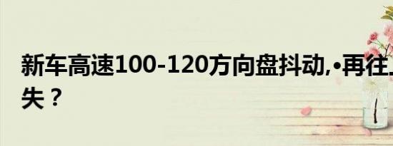 新车高速100-120方向盘抖动,·再往上抖动消失？