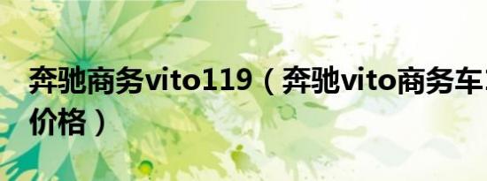 奔驰商务vito119（奔驰vito商务车122什么价格）