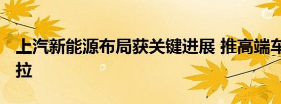 上汽新能源布局获关键进展 推高端车PK特斯拉