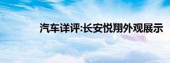 汽车详评:长安悦翔外观展示