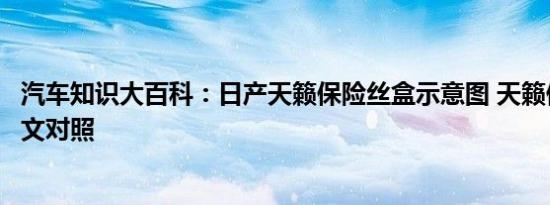 汽车知识大百科：日产天籁保险丝盒示意图 天籁保险丝中英文对照