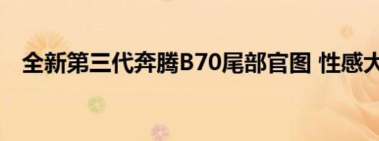 全新第三代奔腾B70尾部官图 性感大溜背