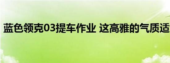 蓝色领克03提车作业 这高雅的气质适合老婆