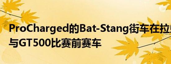 ProCharged的Bat-Stang街车在拉条式赛车与GT500比赛前赛车