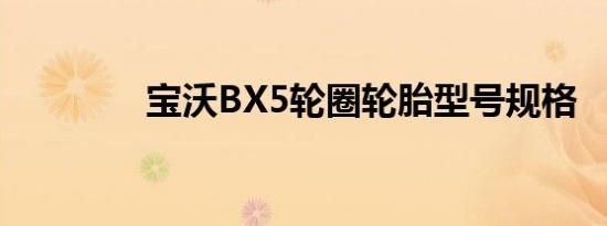 宝沃BX5轮圈轮胎型号规格