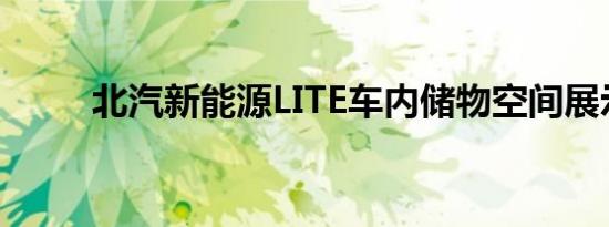 北汽新能源LITE车内储物空间展示