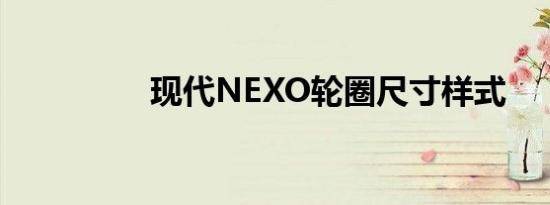 现代NEXO轮圈尺寸样式