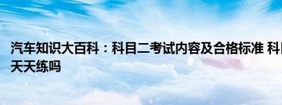 汽车知识大百科：科目二考试内容及合格标准 科目二练车是天天练吗