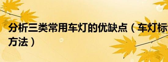 分析三类常用车灯的优缺点（车灯标识及使用方法）