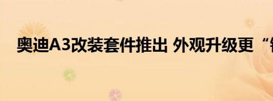 奥迪A3改装套件推出 外观升级更“钢炮”