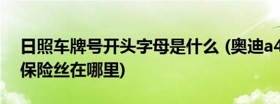 日照车牌号开头字母是什么 (奥迪a4l点烟器保险丝在哪里)