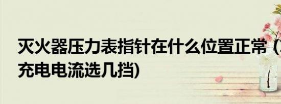 灭火器压力表指针在什么位置正常 (12v电瓶充电电流选几挡)