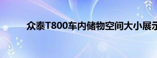 众泰T800车内储物空间大小展示