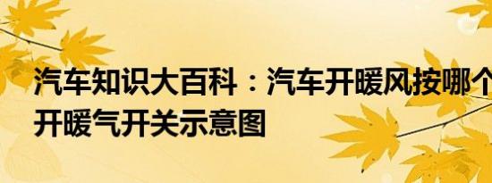 汽车知识大百科：汽车开暖风按哪个键 汽车开暖气开关示意图