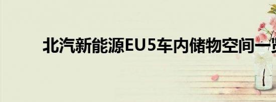 北汽新能源EU5车内储物空间一览