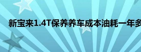 新宝来1.4T保养养车成本油耗一年多少钱