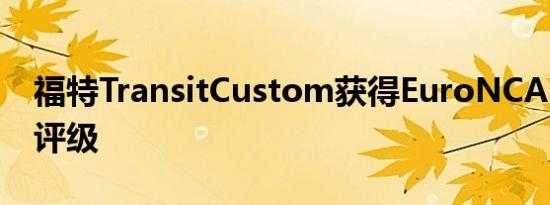 福特TransitCustom获得EuroNCAP的金牌评级