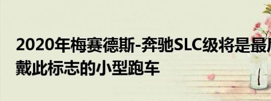 2020年梅赛德斯-奔驰SLC级将是最后一款佩戴此标志的小型跑车