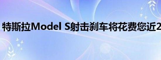 特斯拉Model S射击刹车将花费您近250000