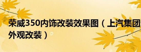 荣威350内饰改装效果图（上汽集团荣威350外观改装）