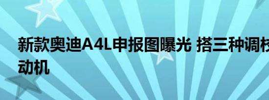 新款奥迪A4L申报图曝光 搭三种调校2.0T发动机