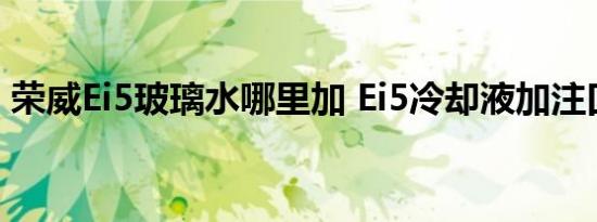 荣威Ei5玻璃水哪里加 Ei5冷却液加注口在哪 