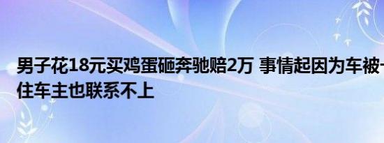 男子花18元买鸡蛋砸奔驰赔2万 事情起因为车被一奔驰车堵住车主也联系不上