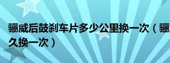 骊威后鼓刹车片多少公里换一次（骊威鼓刹多久换一次）