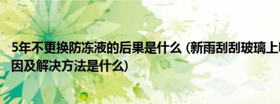 5年不更换防冻液的后果是什么 (新雨刮刮玻璃上嘎嘎响的原因及解决方法是什么)