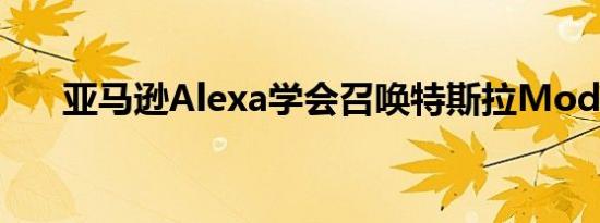 亚马逊Alexa学会召唤特斯拉ModelS