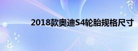 2018款奥迪S4轮胎规格尺寸