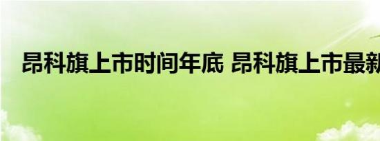 昂科旗上市时间年底 昂科旗上市最新消息