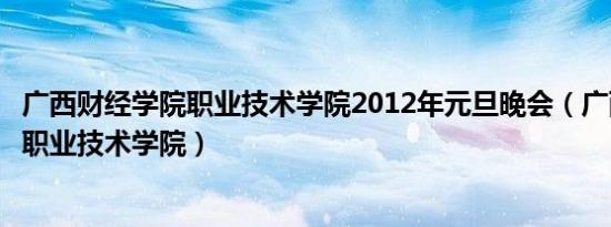 广西财经学院职业技术学院2012年元旦晚会（广西财经学院职业技术学院）