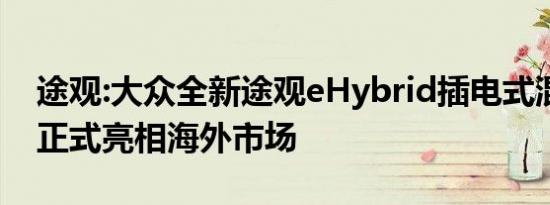 途观:大众全新途观eHybrid插电式混动车型正式亮相海外市场