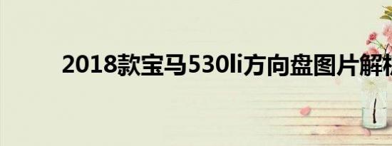 2018款宝马530li方向盘图片解析