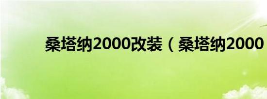 桑塔纳2000改装（桑塔纳2000）