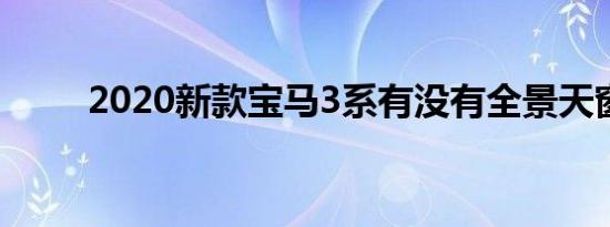 2020新款宝马3系有没有全景天窗 