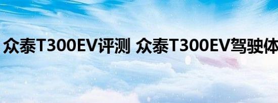 众泰T300EV评测 众泰T300EV驾驶体验感受