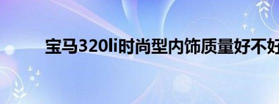 宝马320li时尚型内饰质量好不好 