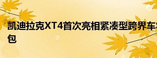 凯迪拉克XT4首次亮相紧凑型跨界车将打开钱包