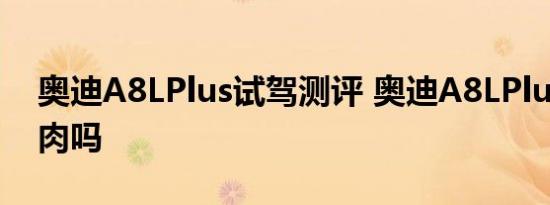 奥迪A8LPlus试驾测评 奥迪A8LPlus动力够肉吗 