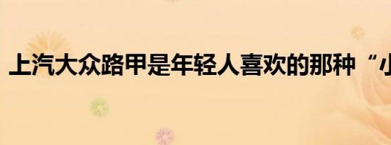 上汽大众路甲是年轻人喜欢的那种“小野马”