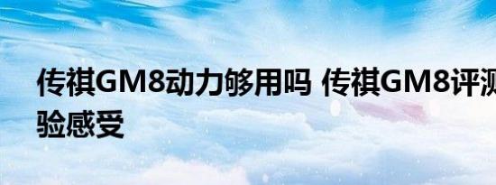 传祺GM8动力够用吗 传祺GM8评测驾驶体验感受