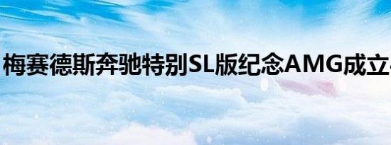 梅赛德斯奔驰特别SL版纪念AMG成立45周年