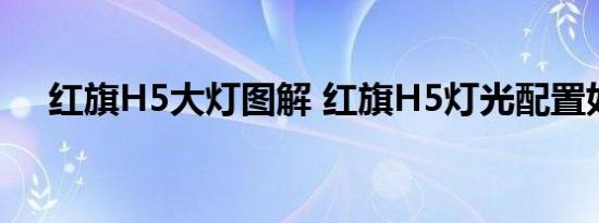 红旗H5大灯图解 红旗H5灯光配置如何 