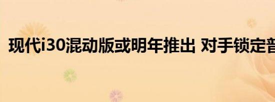 现代i30混动版或明年推出 对手锁定普锐斯 