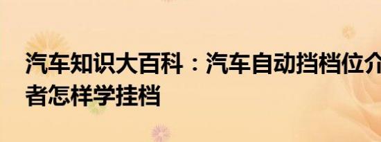 汽车知识大百科：汽车自动挡档位介绍 初学者怎样学挂档