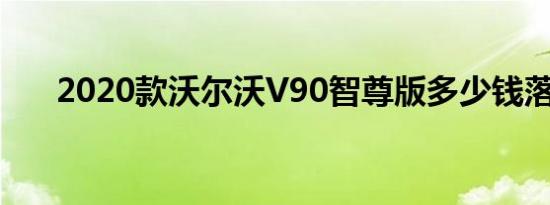 2020款沃尔沃V90智尊版多少钱落地 